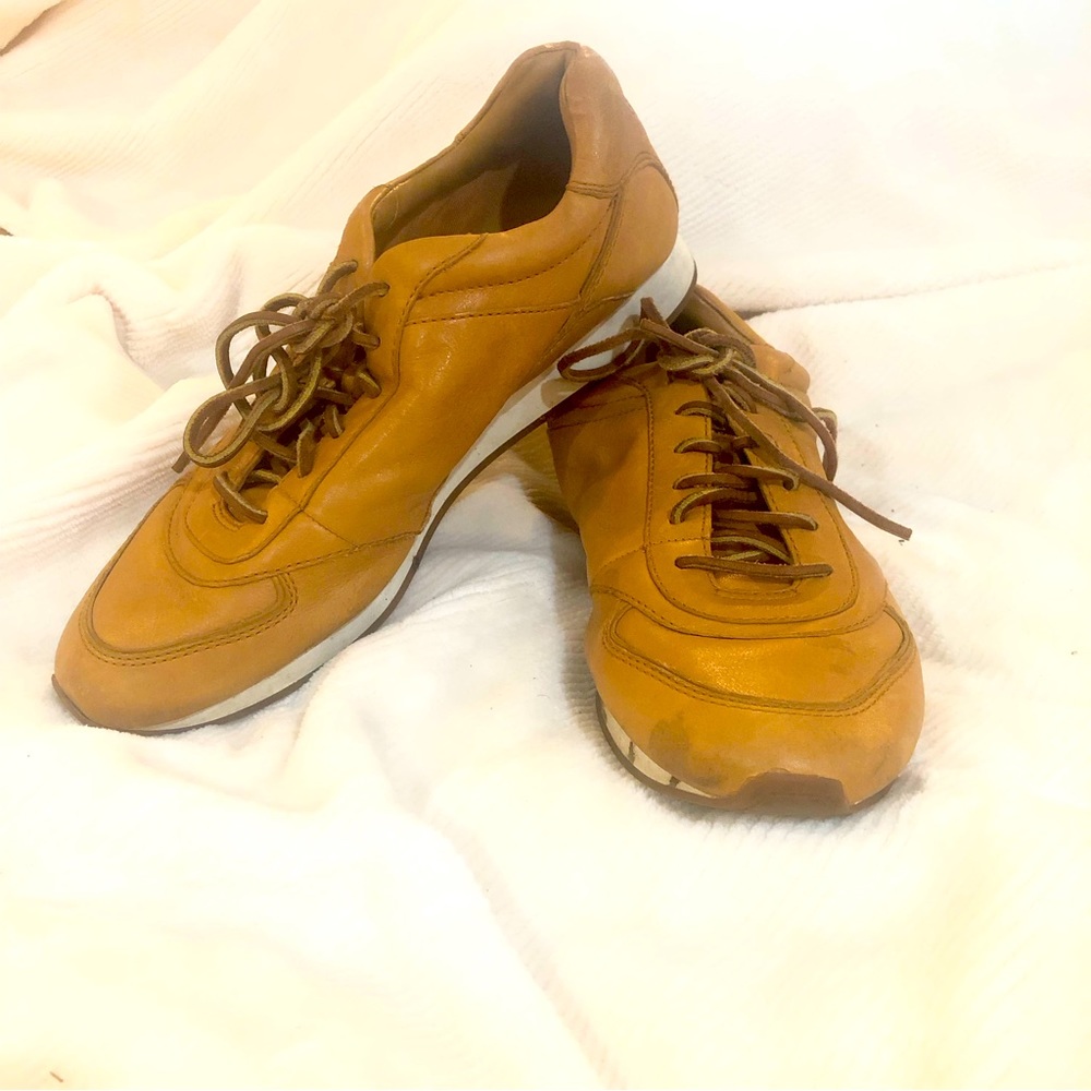 COACH Leather Raeann Leather Sneakers with Leather Shoe Laces